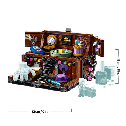 LEGO Wednesday Thing's Apartment set with Enid mini doll, Thing figure, and accessories for creative play and display.