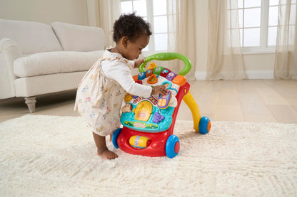 VTech First Steps Baby Walker | Push Along Walker Baby Toy with Shapes, Sounds, Music, Phrases, Pretend Play and More | Suitable for Babies from 6 Months, 1, 2 & 3 Year Olds, Boys & Girls
