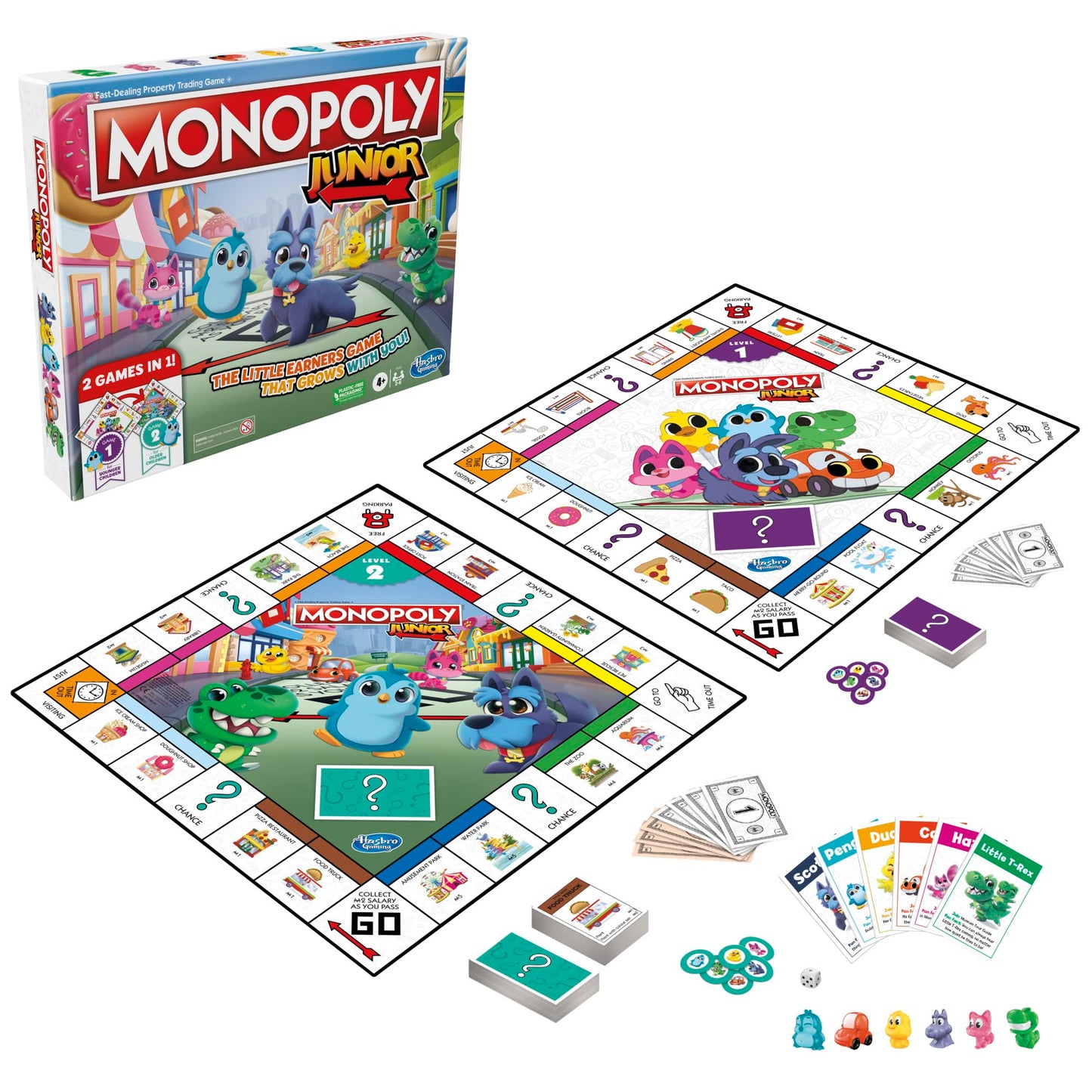 Hasbro Gaming Monopoly Junior, Family Board Game for 4+ Year Old Kids, Strategy Games for 2-6 Players