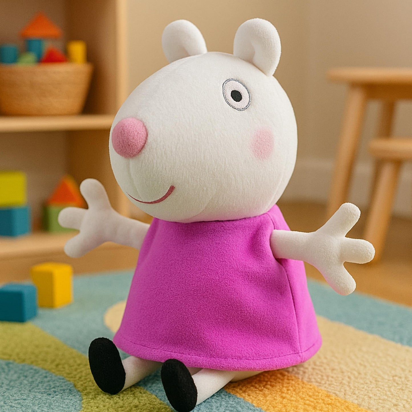 TY Peppa Pig Suzy Sheep Beanie Baby 15 cm – Soft Plush Toy Teddy for Kids, Collectible Stuffed Animal Plushies Soft Toy Gift for Toddlers & Children