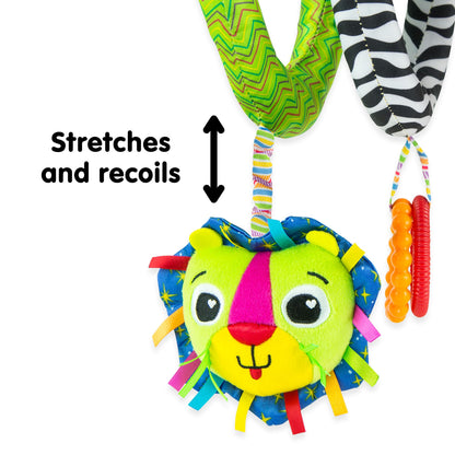 LAMAZE Activity Spiral Baby Pram Toy | Soft Baby Sensory Toy Ideal for Prams and Pushchairs | Suitable from 0 - 6 Months, Boys and Girls