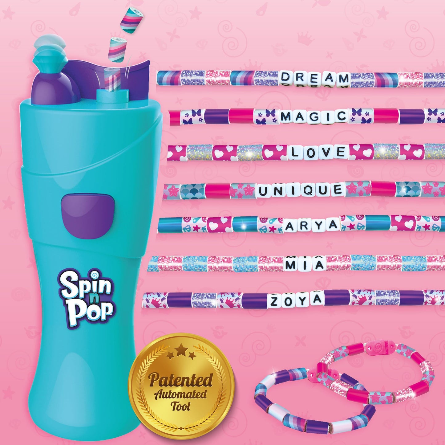 Imagimake Spin n Pop DIY Bracelet Making Kit | Jewellery Craft Kits for Kids | Friendship Bracelet Maker | Make Your Own Beads | Teenage Girls Gifts | 8 Year Old Girl Gifts | Gifts for Teenage Girls