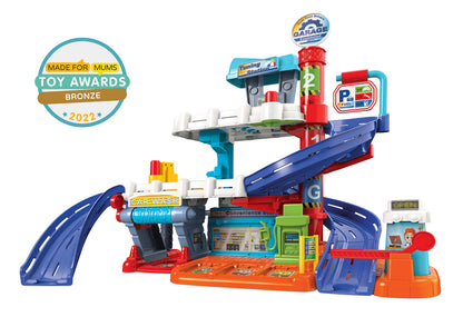 VTech Toot-Toot Drivers Fix & Fuel Garage, Car Tracks Kids With Lights And Sounds, Musical Toy, Suitable Boys & Girls 12 Months, 2, 3, 4 + Years, English Version