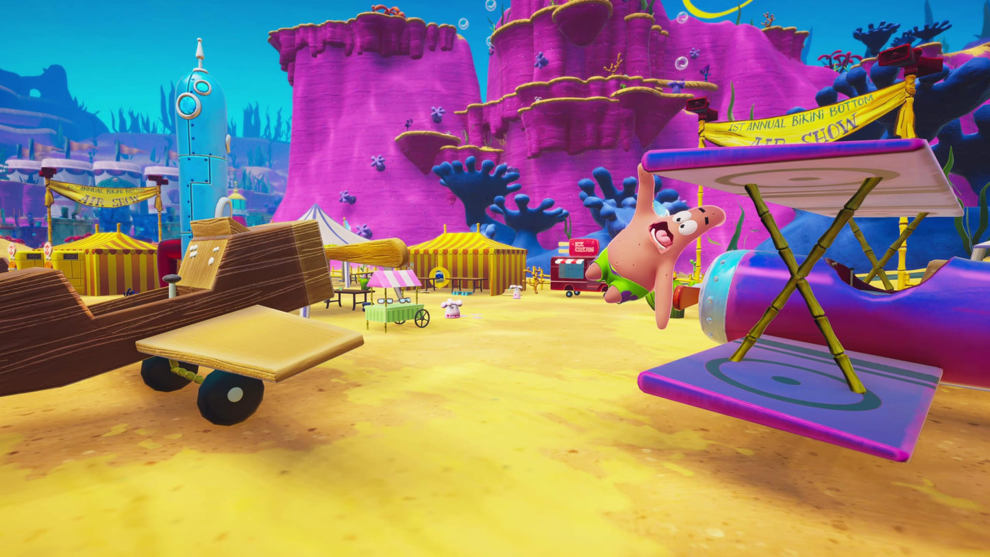 Bandai Namco SpongeBob SquarePants: The Patrick Star Game for Nintendo Switch, featuring Patrick Star in colorful cartoon style.