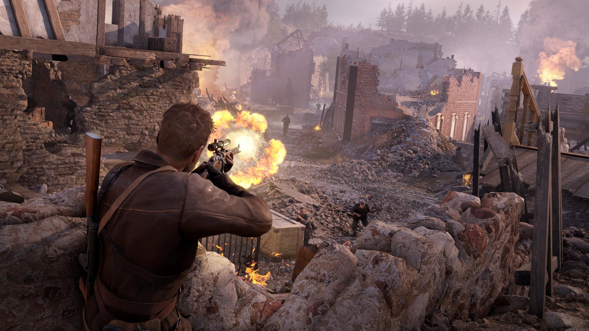 PlayStation 5 game Sniper Elite: Resistance by Fireshine Games, featuring cover art with snipers and military imagery.