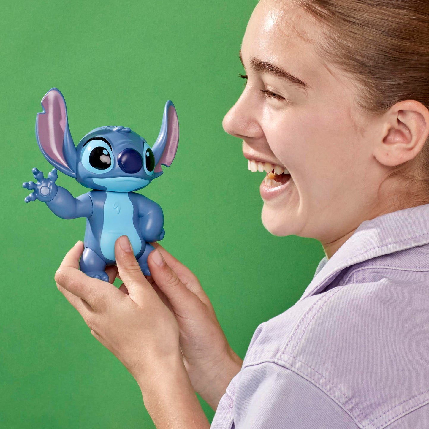 Disney Stitch Bop It! electronic interactive game by Hasbro Gaming with voice, for kids and adults, solo or multiplayer fun.