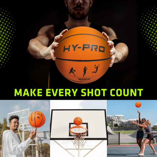 Hy-Pro Basketball Size 5 – Basketball Ball with Durable Rubber Compound, High Bounce, Pimpled Grip for Enhanced Control, Recreational Ball for Home and Court Play, Outdoor Indoor Basket Ball, Tan