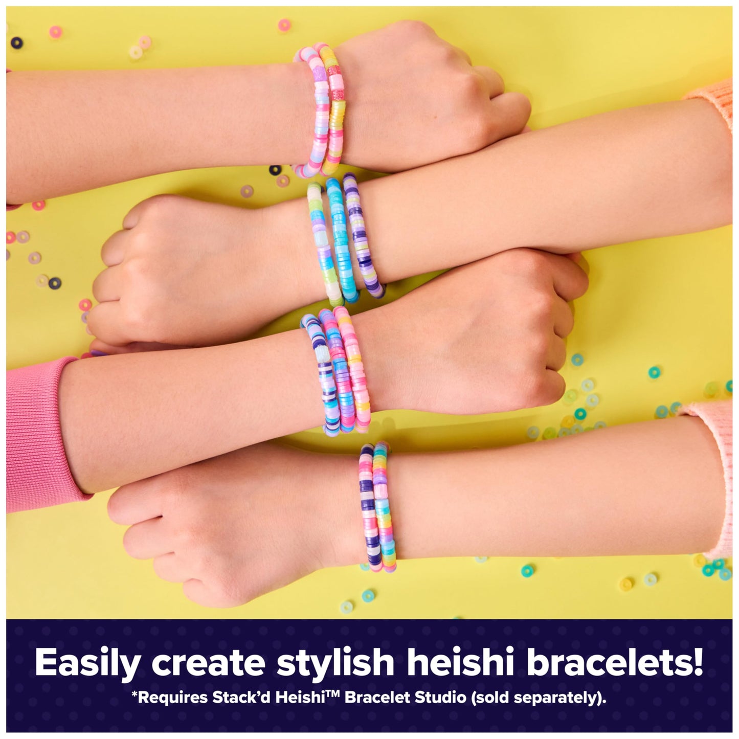 Cool MAKER, Stack’d Heishi Expansion Pack, Bracelet Making Kit with over 1300 Beads for Bracelets, Makes 10, Arts and Crafts Kids Toys for Girls Ages 7 and up