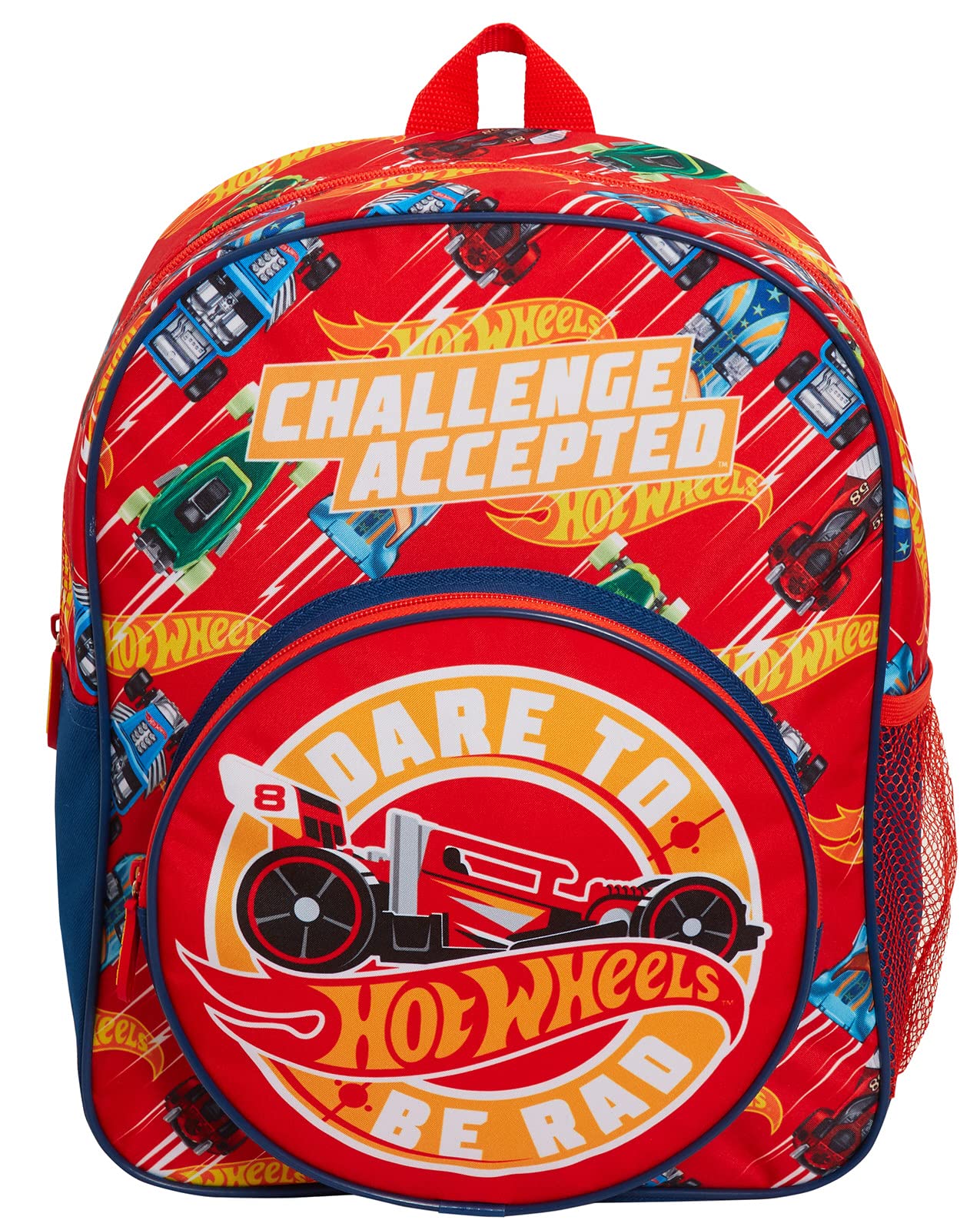 Hot Wheels Backpack For Kids Large Cars School Travel Sports Bag with Drinks Holder