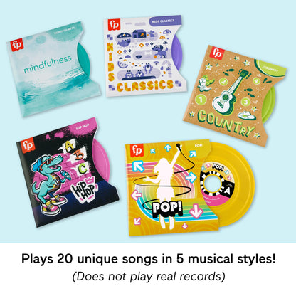 Fisher-Price Musical Toy Rockin’ Record Player for preschool kids, featuring colorful buttons and pretend play features.