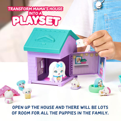 Little Live Pets Mama Surprise Families - Mama's House Beagle and Maltese Bundle, 2 Unique Houses & Puppies, Each Mama Magically Has 4-6 Babies, Fold Out Playset, 80+ to Collect, Fun Gift For Kids