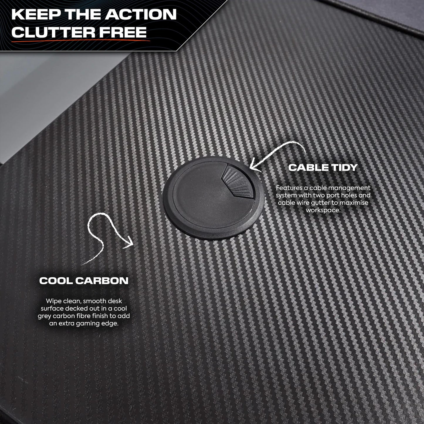 X-Rocker Panther XL 155cm x 108cm, L-Shaped Gaming Desk - Reversible Corner Design, Large Dual Monitor, Sturdy Metal Frame for Adults & Kids - Carbon Black - Mouse Mat Included