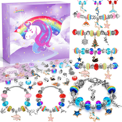 ZOOI Valentines Gifts for Kids, Bracelet Making Kit, Gifts for Teenage Girls Toys, Girls Birthday Presents Unicorn Gifts for 5-13 Year Old Jewellery Making Kit, Arts and Crafts for Kids