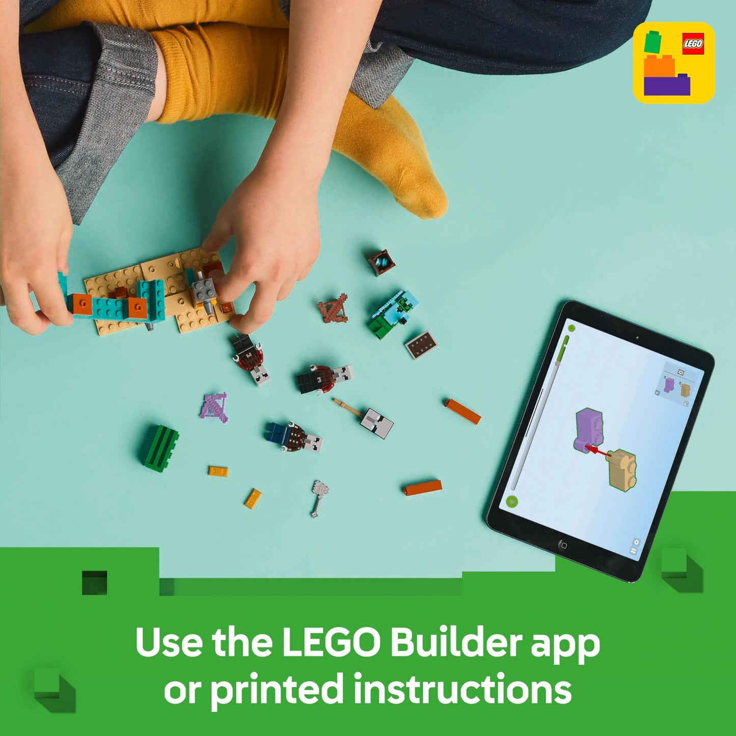 LEGO Minecraft The Illager Desert Patrol - Building Toy with Figures incl. a Pillager, Vindicator and Cactus Knight - Gamer Gift for 7+ Year Old Boys & Girls - 21267