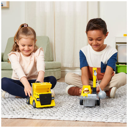 PAW Patrol, Rubble 2-in-1 Transforming X-Treme Truck with Excavator Toy, Crane Toy, Lights and Sounds, Action Figures, Kids’ Toys for Ages 3 and up