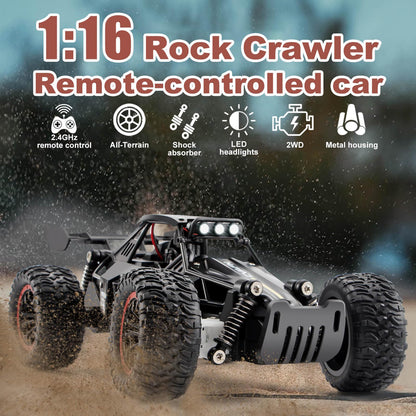 Jiakora Remote Control Cars, 2.4GHz High-Speed RC Car for Kids, 1:16 Scale 2WD Off-Road Monster Truck with 3 Batteries for 60min Playtime, Electric Remote Control Vehicle Toys for Age 3+ Boys & Girls