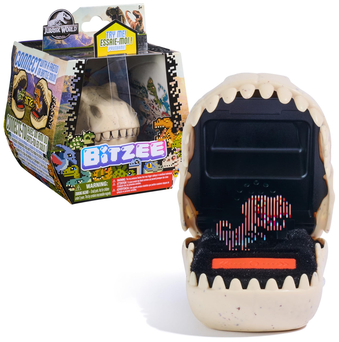 Bitzee, Jurassic World Interactive Dinosaur Toy with 25 Dinosaurs Inside, Reacts to Touch, Pods Connect and Interact, Digital Pet Kids Toys for Ages 5 and up.