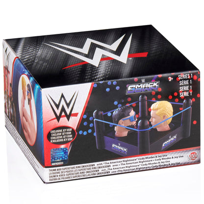 WOW! Stuff WWE Thumb Wars Superstars Ring SmackDown, Cody Rhodes vs Jey Uso, Competitive Thumb Wrestling Ring Toy Game, Includes Ring and 2 Thumb Figures, Officially Licensed, Ages 3 to Adult