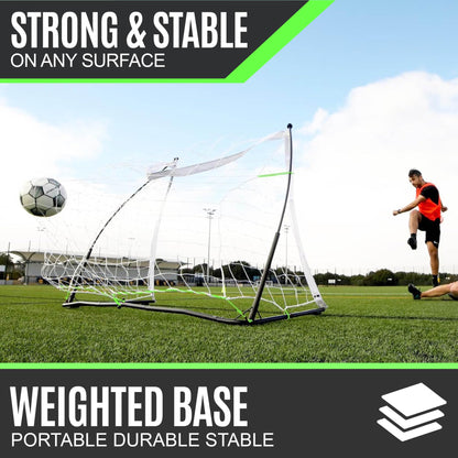 QUICKPLAY Kickster Elite Football Goal 6x4' – Ultra Portable Indoor & Outdoor Football Goals with Weighted Base [Single Goal]