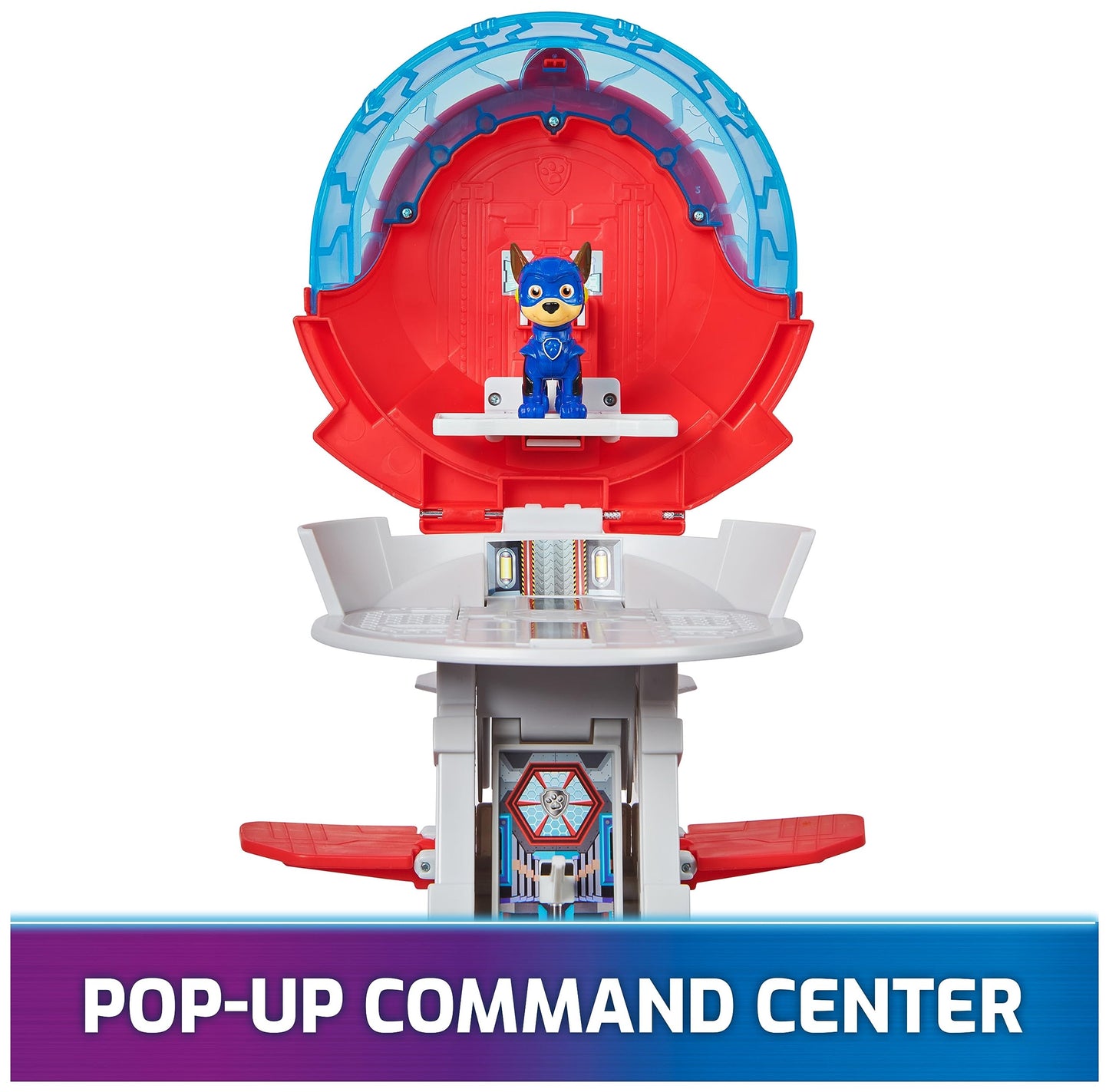 Paw Patrol: The Mighty Movie Aircraft Carrier HQ, with Chase Action Figure and Mighty Pups Cruiser, Kids’ Toys for Boys and Girls 3+