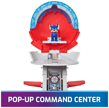 Paw Patrol: The Mighty Movie Aircraft Carrier HQ, with Chase Action Figure and Mighty Pups Cruiser, Kids’ Toys for Boys and Girls 3+