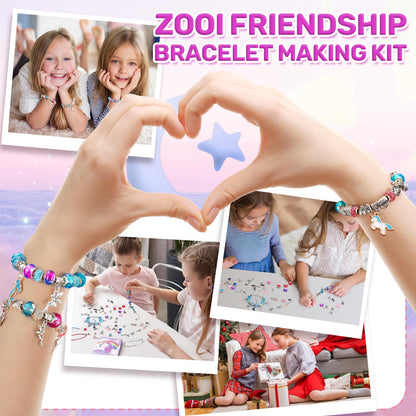 ZOOI Valentines Gifts for Kids, Bracelet Making Kit, Gifts for Teenage Girls Toys, Girls Birthday Presents Unicorn Gifts for 5-13 Year Old Jewellery Making Kit, Arts and Crafts for Kids