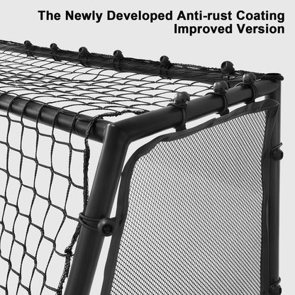 Heavy-duty steel football goals by Amazing Tour, 6ft x 4ft size with deep nets, weather-resistant, moveable soccer goal for kids.
