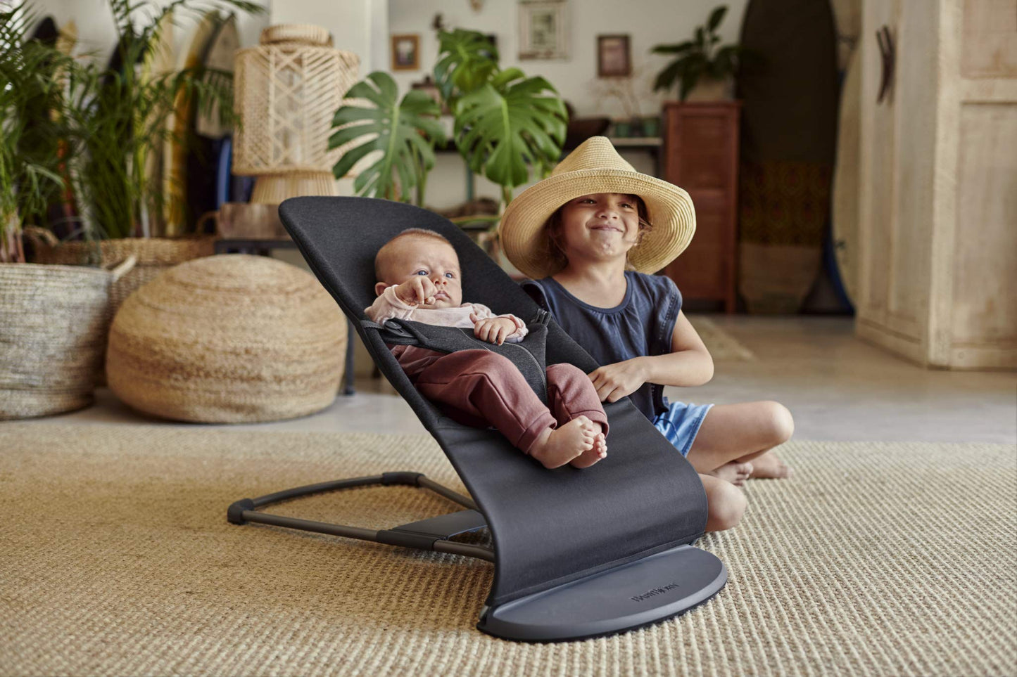 BabyBjörn Bouncer Bliss, 3D jersey, Charcoal grey