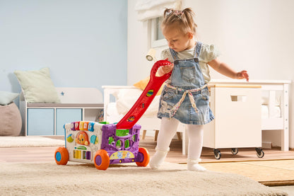 VTech Baby Sort & Discover Activity Wagon, Pull Along Light-up Activity Panel with Manipulatives, Animals, Numbers & Colours, Interactive Toy, Gift for Toddler 12, 18, 24 months +, English version
