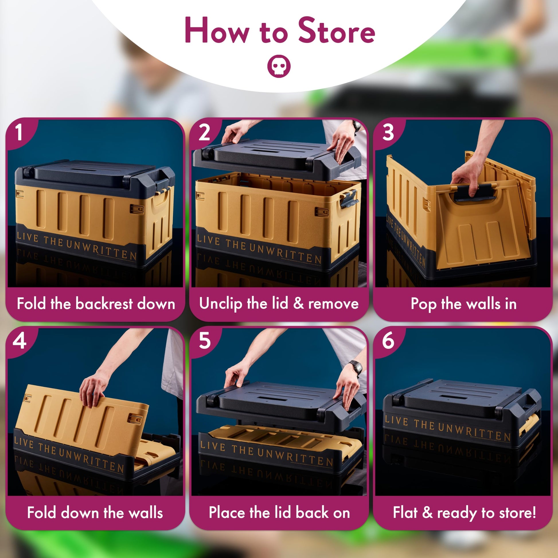 Numskull Xbox 2-in-1 toy storage box and folding chair with lid and handles, designed for gaming and family room organization.