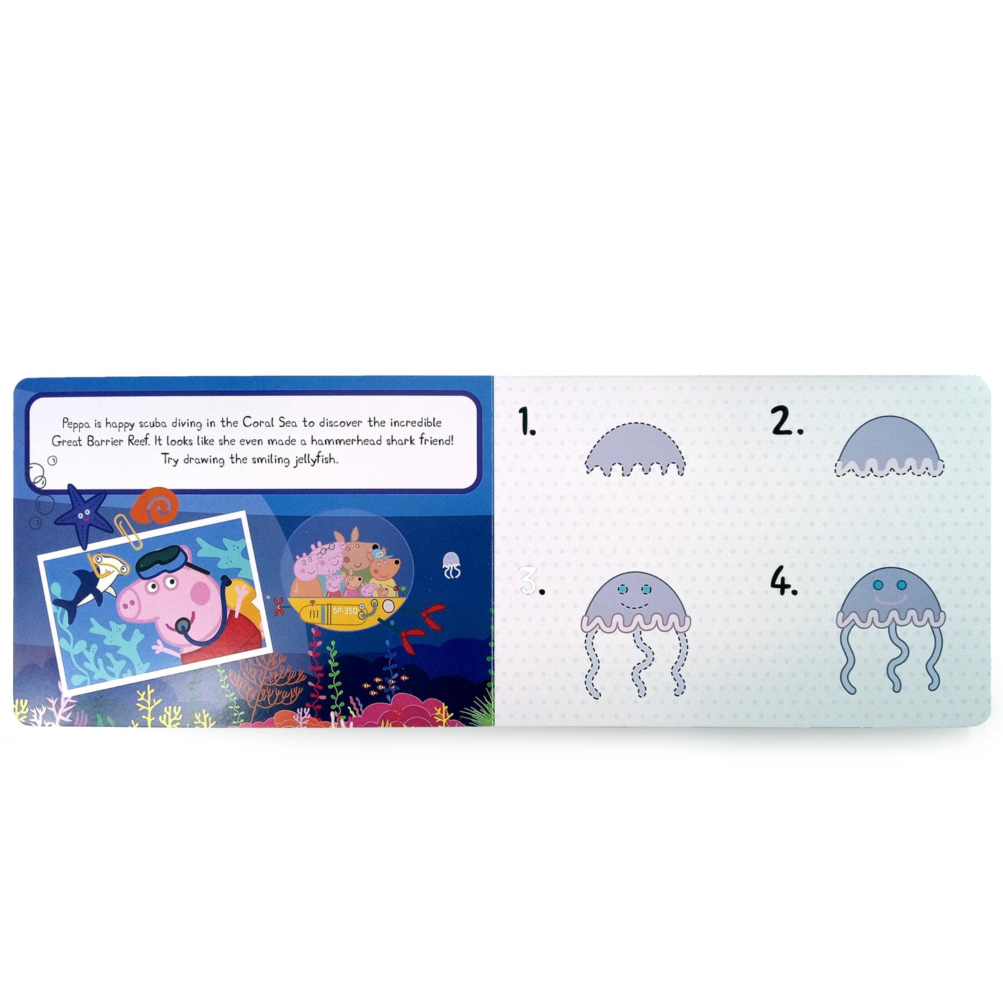 Peppa Pig Peppa's Adventures Read & Doodle - Learning resources for kids, a magnetic drawing pad, an easy-to-use pen, 22-page board book for reading and drawing