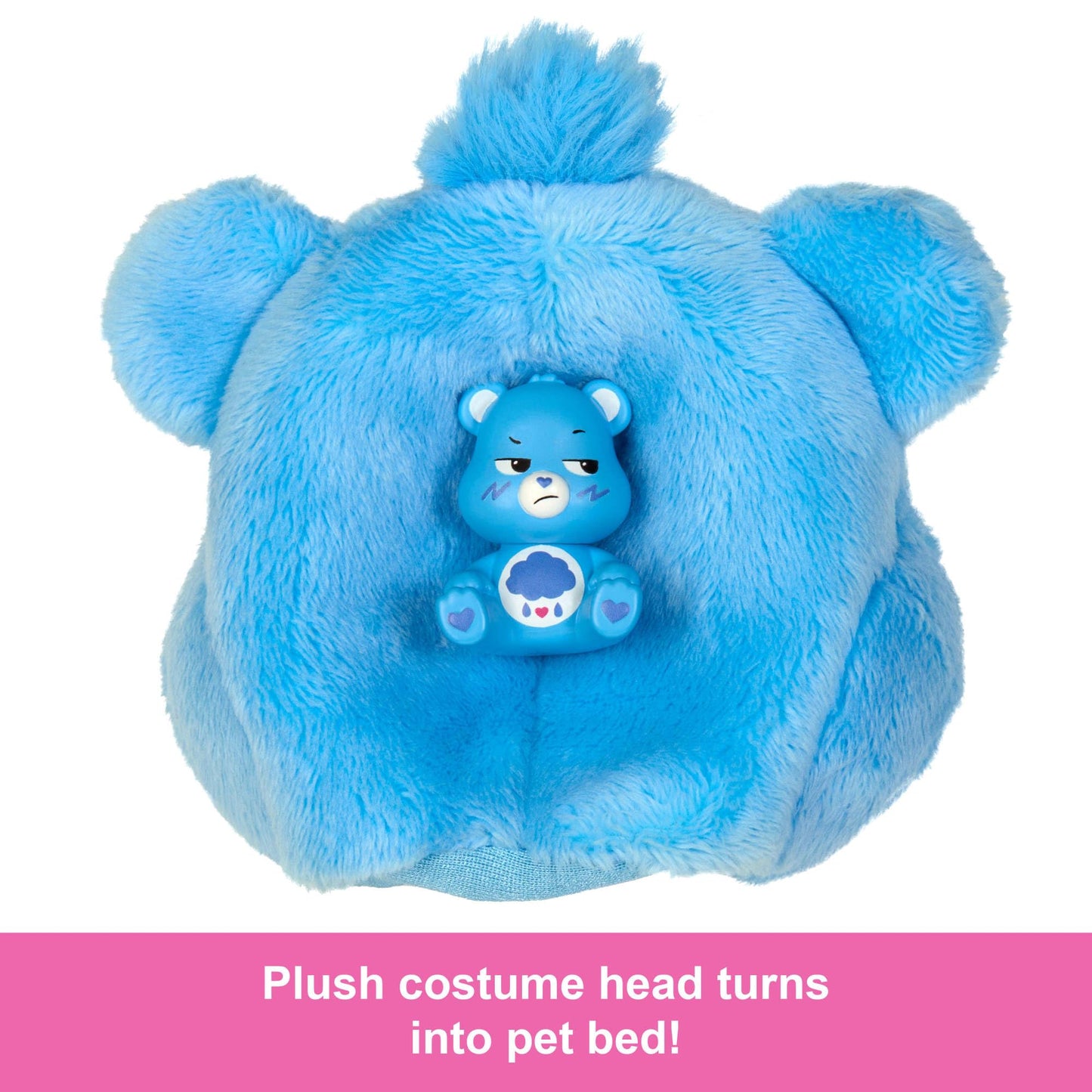 Barbie Cutie Reveal Care Bears Series Doll & Accessories Set with Grumpy Bear Plush Costume & 10 Surprises Including Color Change & Mini Bear, JCN96