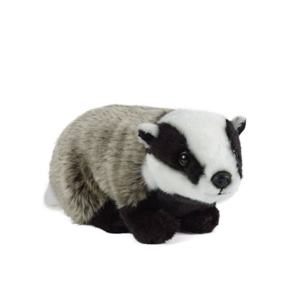 Living Nature Badger Soft Toy – Realistic Fluffy Animal Plush Teddy, Cuddly Stuffed Animal Gift for Kids & Babies, 27 cm