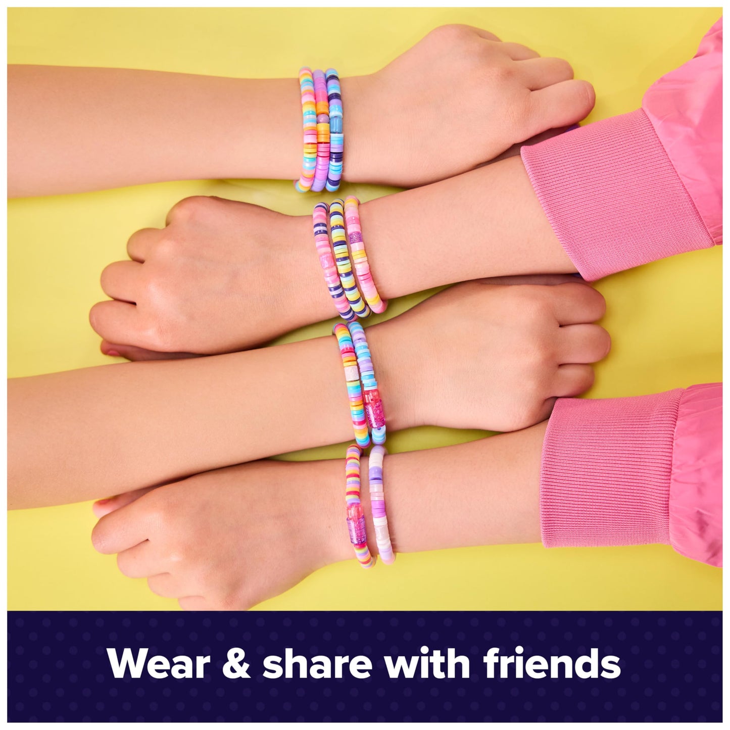 Cool MAKER Stack’d Heishi Studio Bracelet Making Kit with beads, beading pen, and supplies for kids' arts and crafts jewelry.