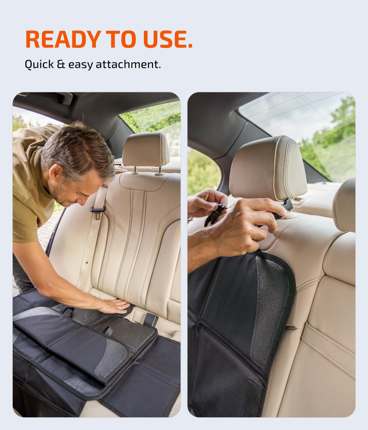 LIONSTRONG® Car Seat Protector for Child Seat [ISOFIX compatible]- Seat Cover for Infant Seat waterproof - Carseat Seat Protectors Baby - Car Seat Mat Dirt resistant - black