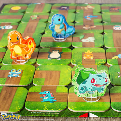 Ravensburger Pokemon Labyrinth board game showing a colorful maze with Pokemon characters for kids ages 7 and up.