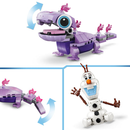 LEGO | Disney Frozen Olaf and Bruni's Picnic Fun Toy - Snowman Figure w/a Picnic Blanket & Accessories - DIY Bedroom Decor - Gift for 7+ Year Old Girls & Fans - 43287