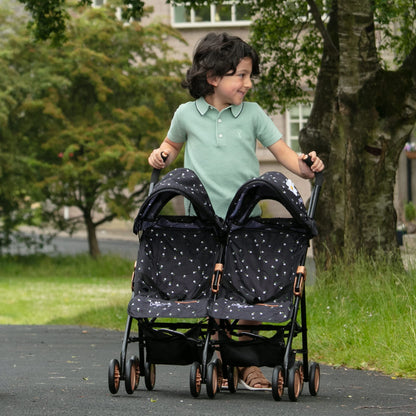 Daisy Chain Zipp Twin Max Dolls Pushchair – Adjustable handles from 76-82cm. For ages 4,5,6,7,8 or 9 years. (Limited Edition Twilight)
