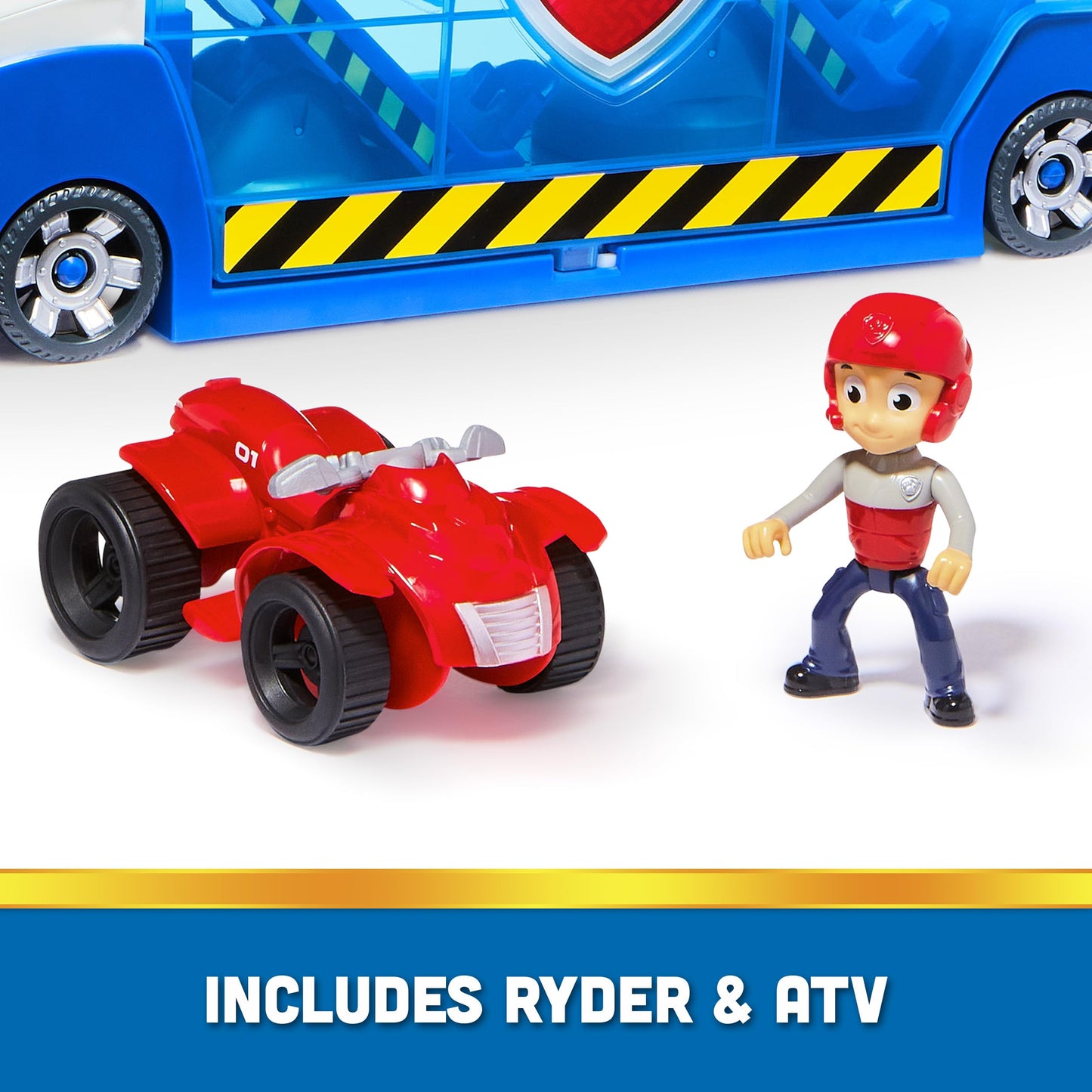 Paw Patrol, Transforming PAW Patroller with Vehicle Launchers, Lights & Sounds, Ryder Action Figure & ATV Toy Car, Kids’ Toys for Boys & Girls Ages 3+