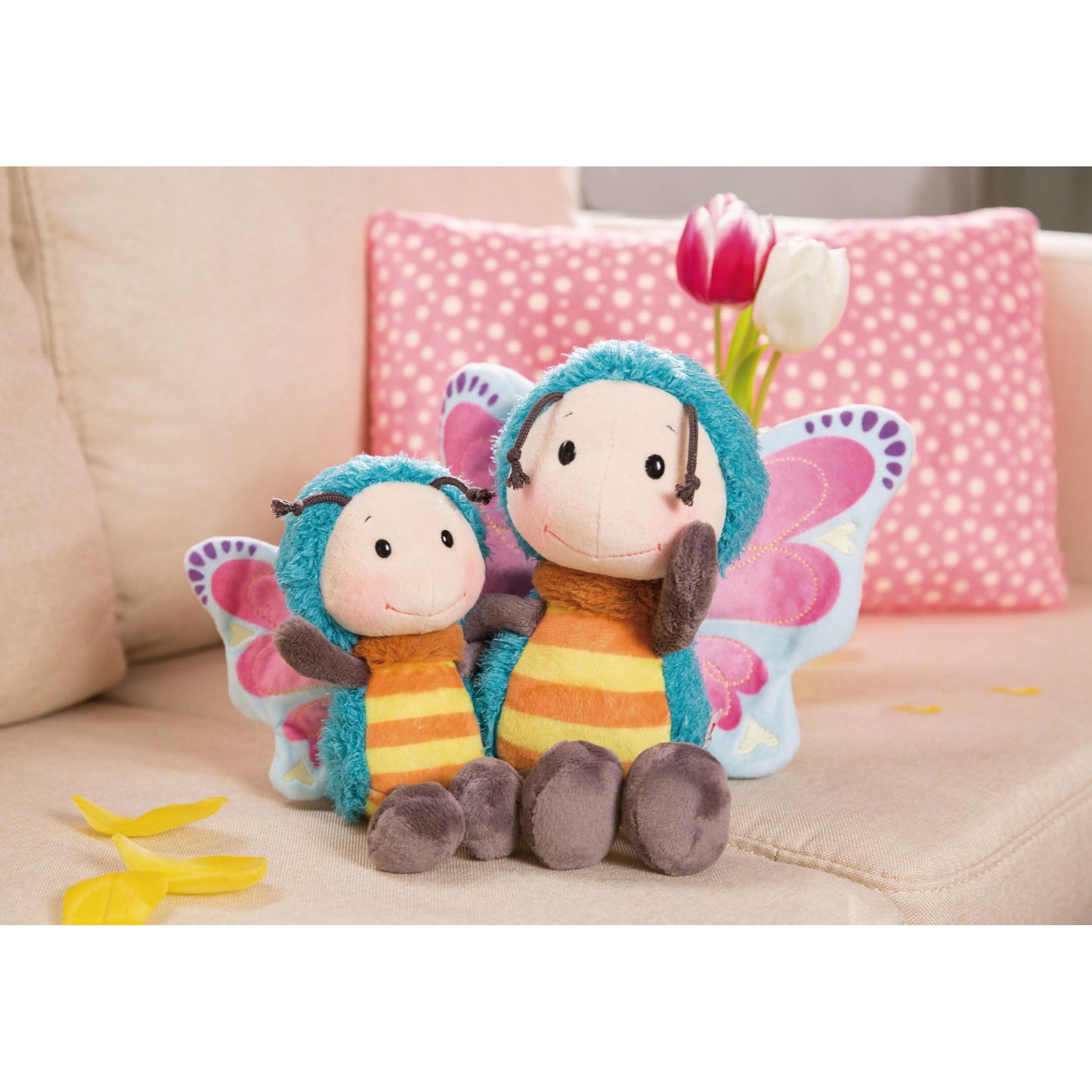 NICI Soft Toy Butterfly 18 cm – Cuddly Toys for Girls, Boys & Babies – Fluffy Stuffed Animal for Playing, Cuddling & Collecting – Cosy Plush Animals
