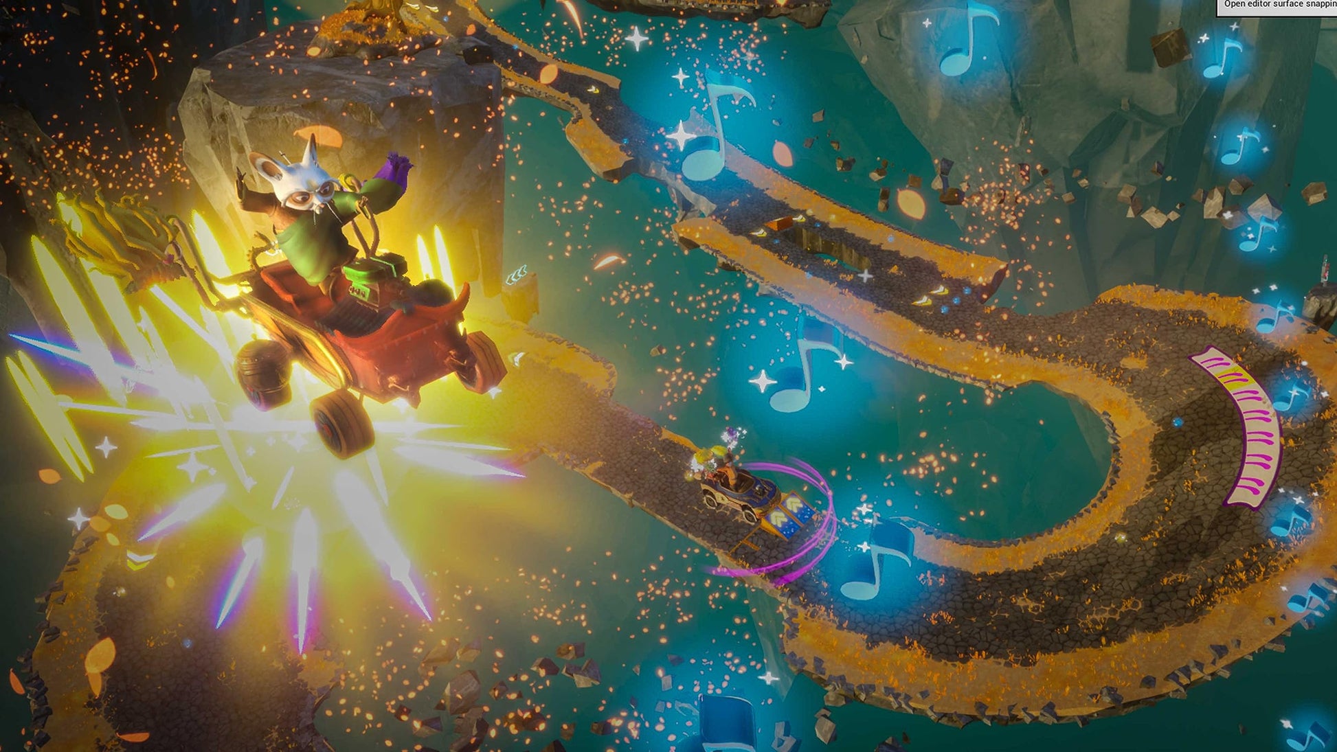 Dreamworks All-Star KartRacing PlayStation PS5 game cover featuring colorful characters and vibrant racing scene.