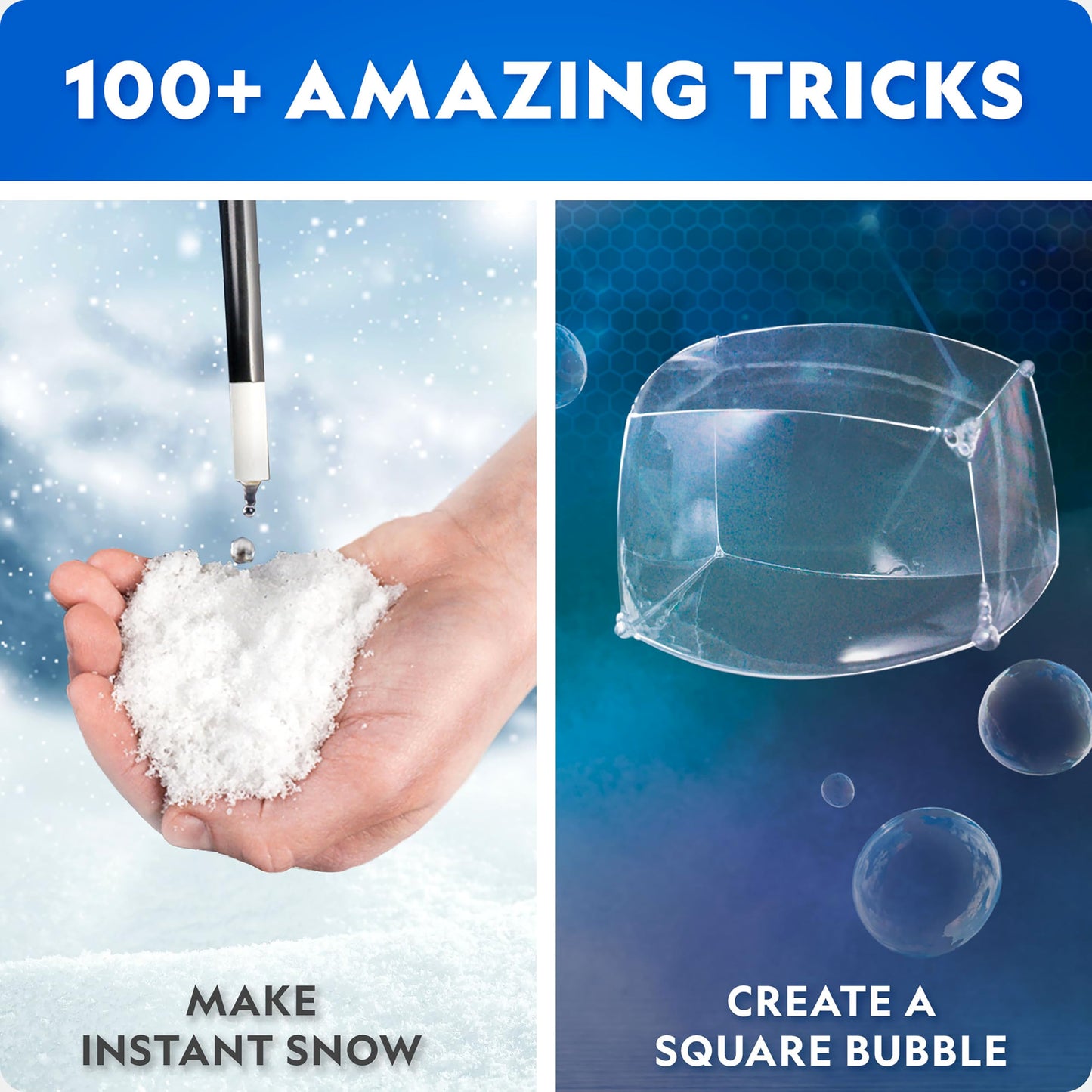 Blue Marble National Geographic Science Magic Kit with 100+ experiments and magic tricks for kids, STEM chemistry set and science toy