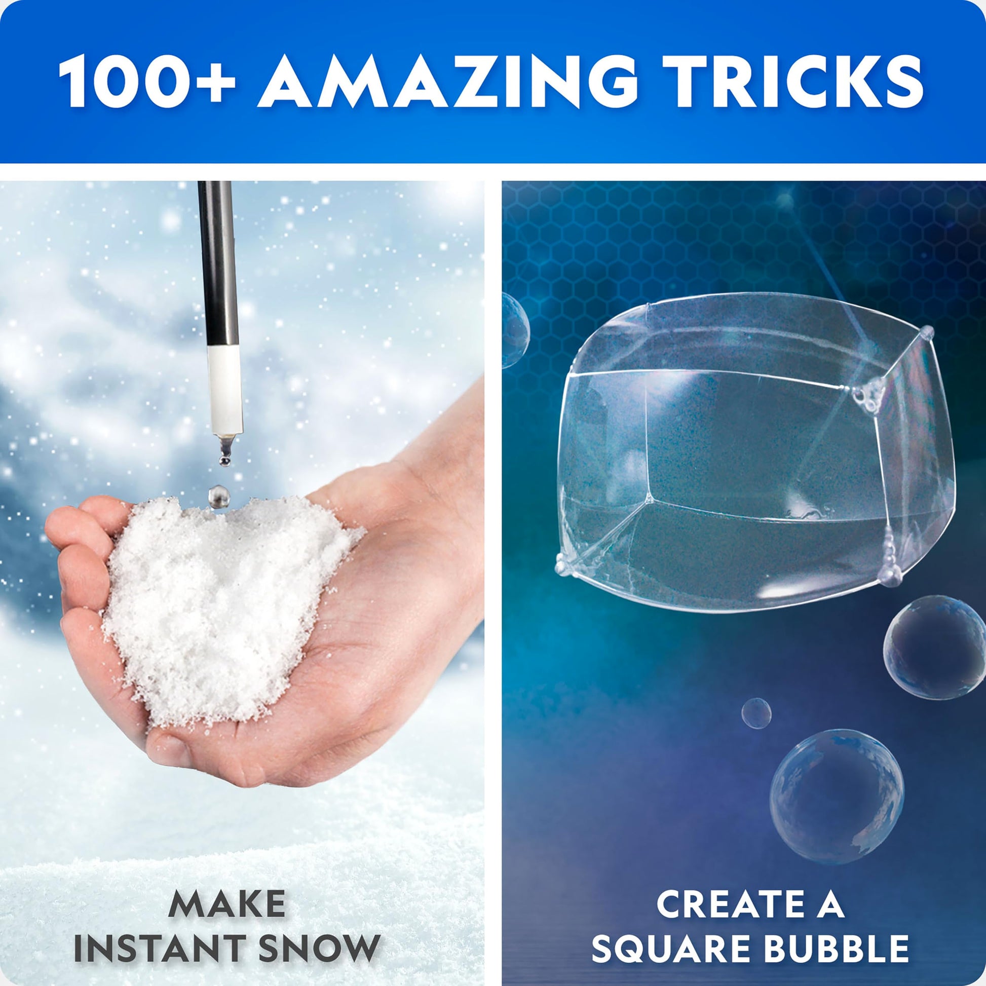 Blue Marble National Geographic Science Magic Kit with 100+ experiments and magic tricks for kids, STEM chemistry set and science toy
