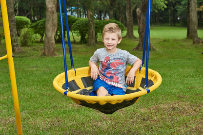 Zero Gravity Kids Swing Set With Sturdy Metal Frame. Garden Fun For Up To 2 Children (UFO Bird Nest)
