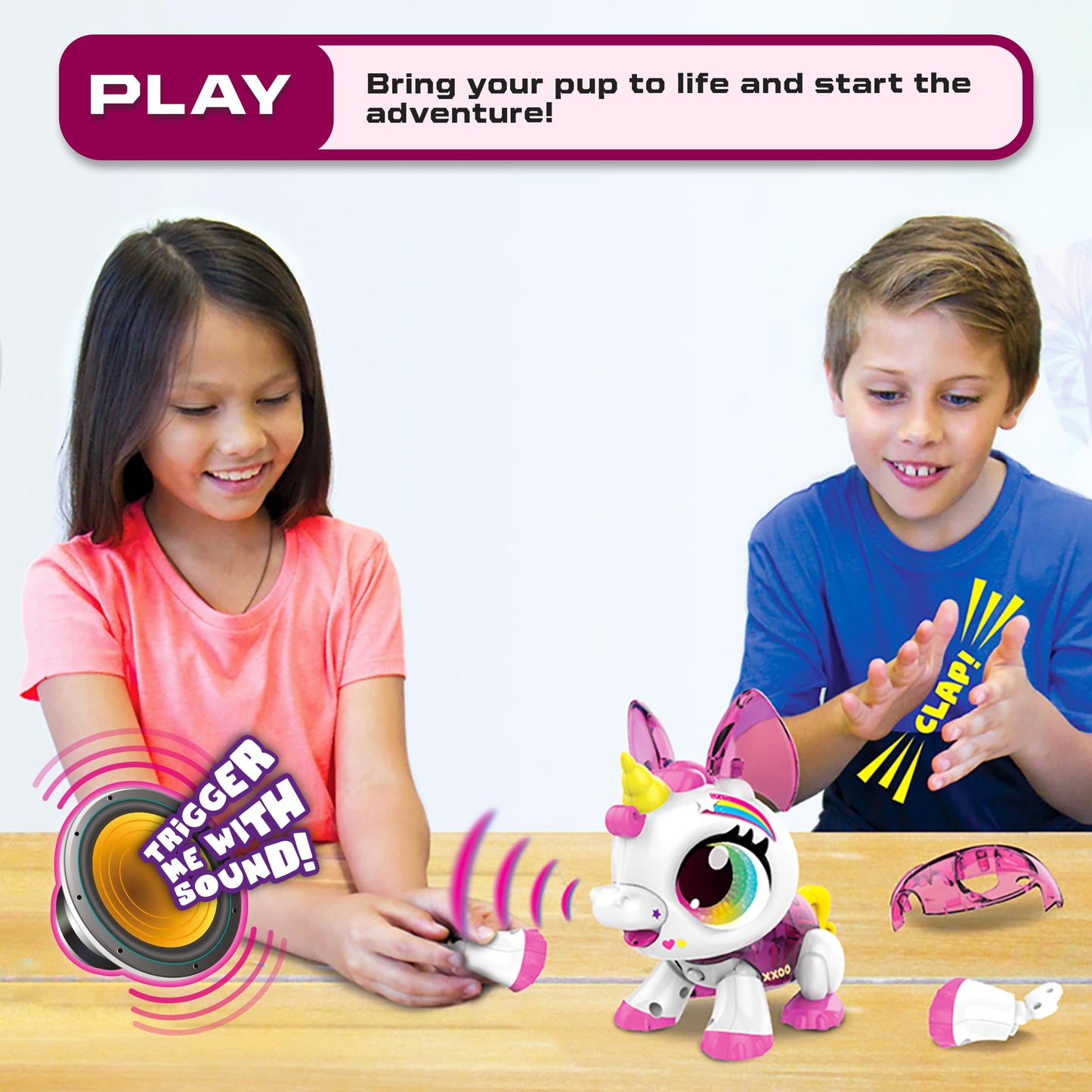 Build-a-Bot: Unicorn | Build Your Own Interactive Pet Unicorn | Easy Click 'n' Create System | 20+ Piece STEM Robot Kit for Kids | For Ages 4+