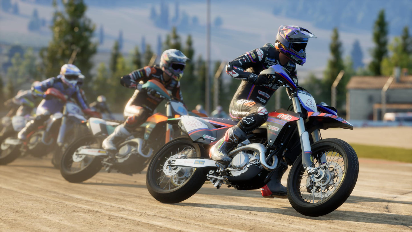MotoGP 26 PlayStation 5 game cover featuring motorcycle racing artwork and Milestone branding.