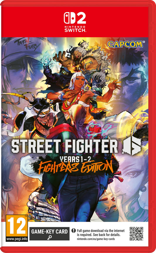 Nintendo Street Fighter 6 Year 1-2 Fighters Edition game case with cover art featuring popular characters from the fighting game.