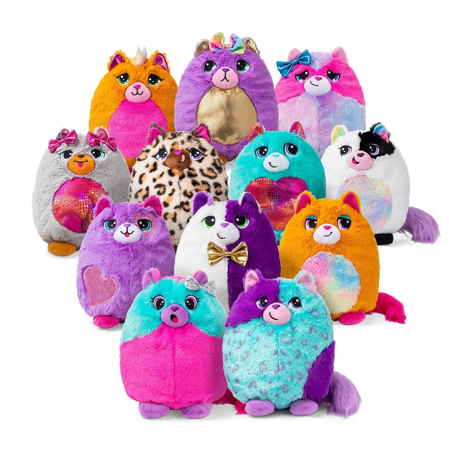 Basic Fun 03936 Surprise Cat Plush, Cuddly Soft Toy For Girls And Boys, Suitable For Kids Aged 4+, Assorted