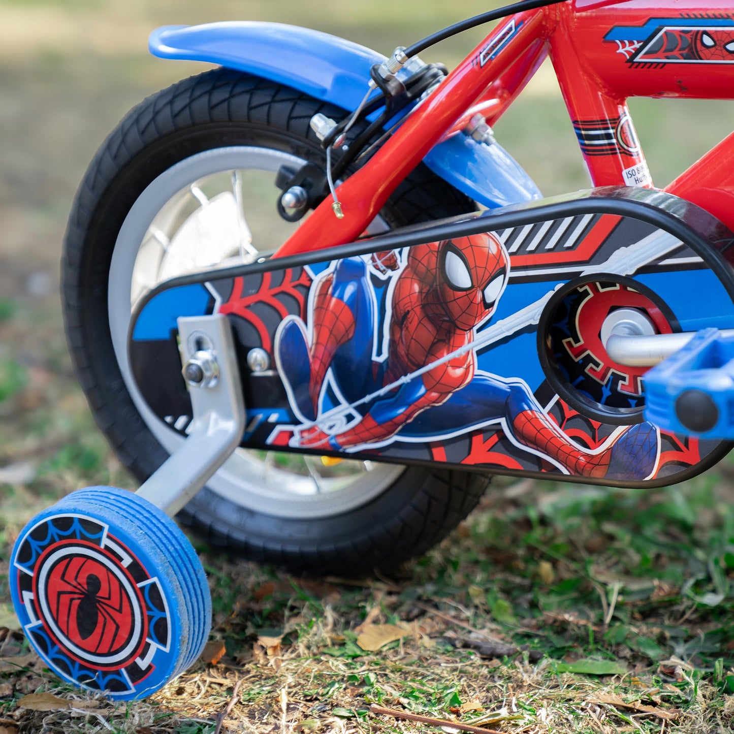Huffy Spiderman Boys Bike12 inch Marvel Bike with Light & Sound Mask Feature for Kids ages 3-5 years, Red