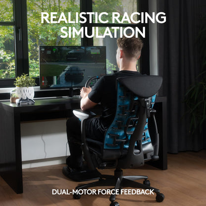 Logitech G G29 racing wheel with floor pedals, stainless steel paddle shifters, black steering wheel cover for PS5, PS4, PC, Mac